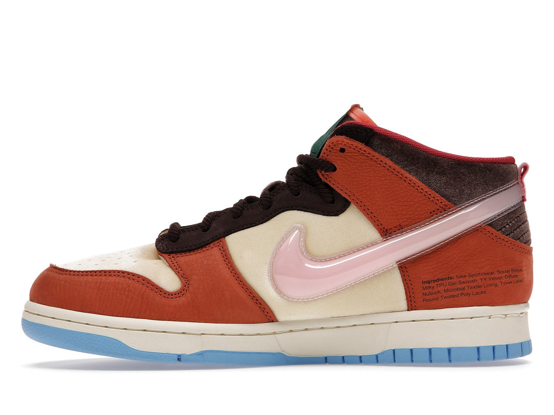 Nike Dunk Mid Social Status "Free Lunch Chocolate Milk"