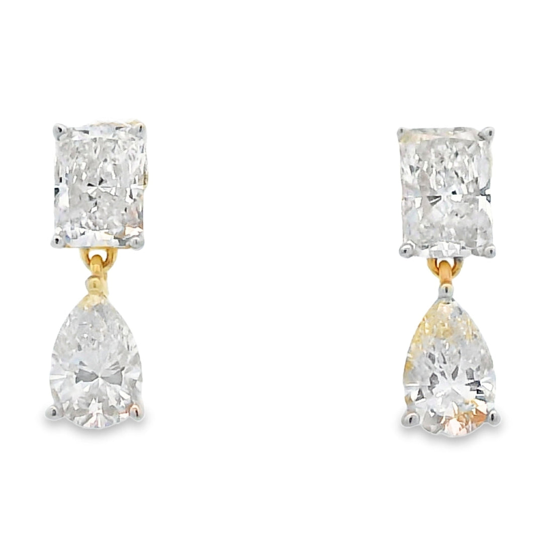 2.50ct Lab Grown Diamond Earrings 14KT Yellow Gold