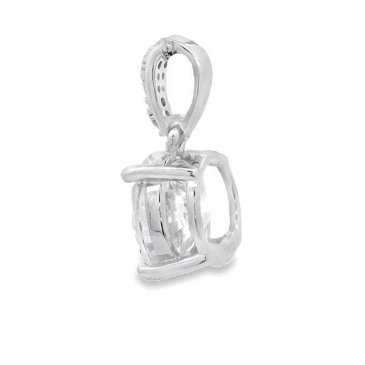 3.00ct Moissanite Pendant Sterling Silver