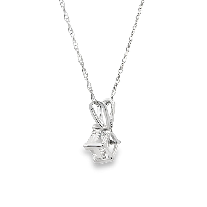 Natural .40ct Lab Grown Diamond Pendant 14KT White Gold