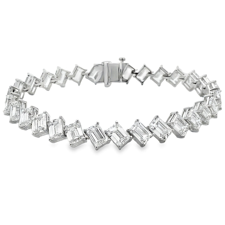 Lab Grown Diamond Tennis Bracelet 14KT White Gold
