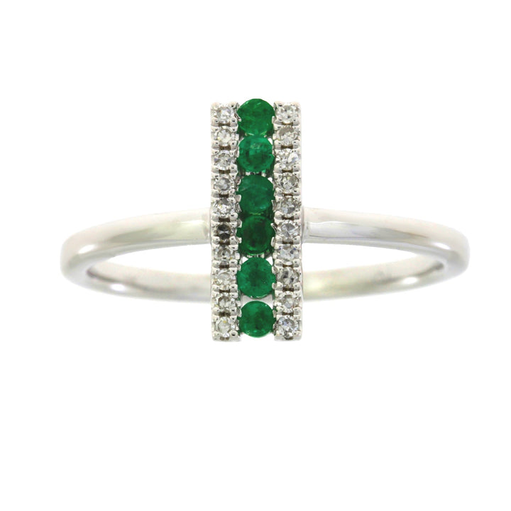 .25ct Emerald Diamond Ring 14KT White Gold