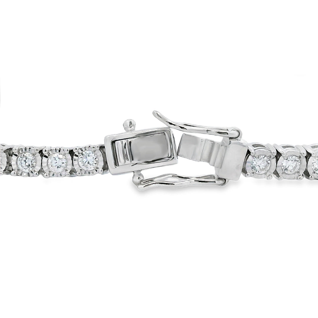 Lab Grown Diamond Tennis Bracelet Sterling Silver