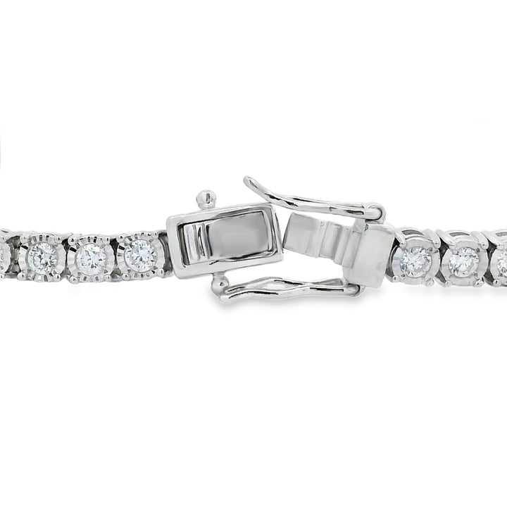 Lab Grown Diamond Tennis Bracelet Sterling Silver