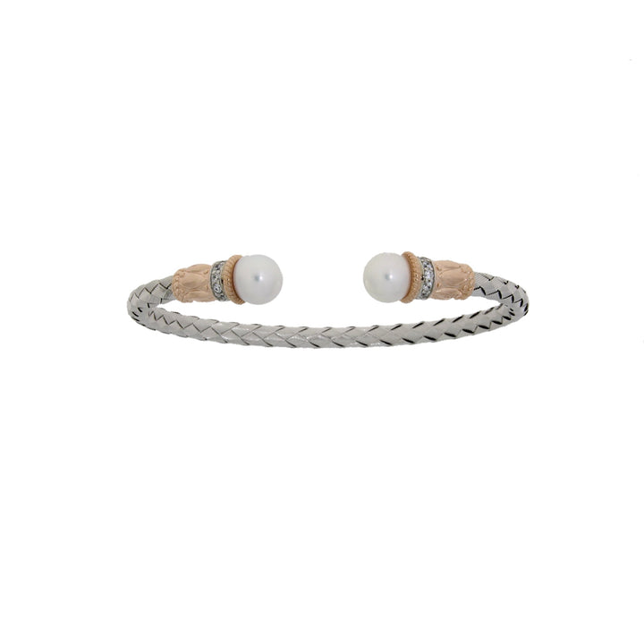 FW Pearl Bangle Bracelet Sterling Silver