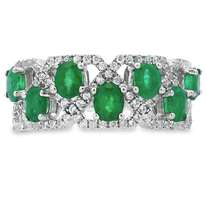 1.82ct Emerald Zircon Ring Sterling Silver