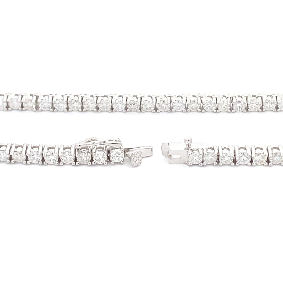 6.85ct Moissanite Tennis Necklace Sterling Silver