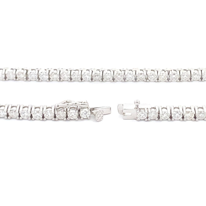 6.85ct Moissanite Tennis Necklace Sterling Silver