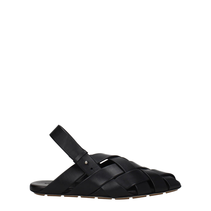 Bottega Veneta Sandali Uomo Pelle Nero