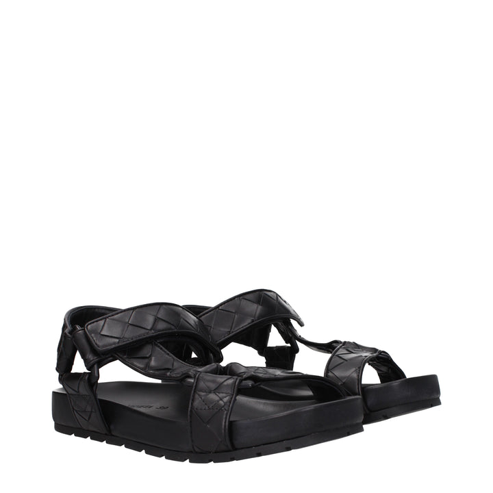 Bottega Veneta Sandali Uomo Pelle Nero