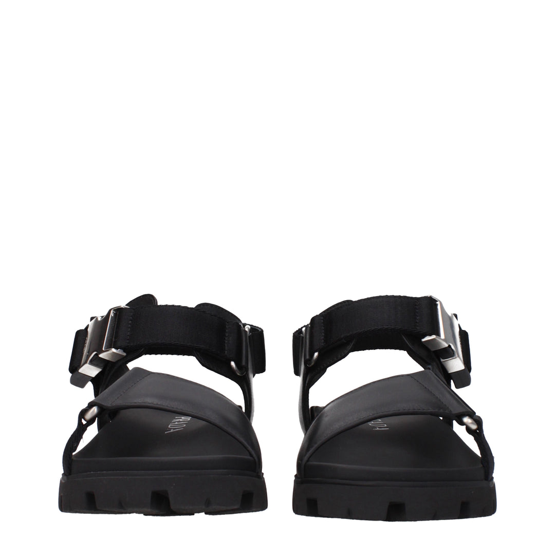 Prada Sandali Uomo Pelle Nero