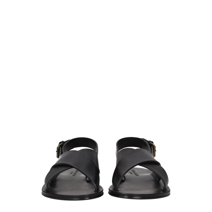 Saint Laurent Sandali Uomo Pelle Nero