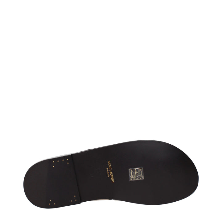 Saint Laurent Sandali Uomo Pelle Marrone