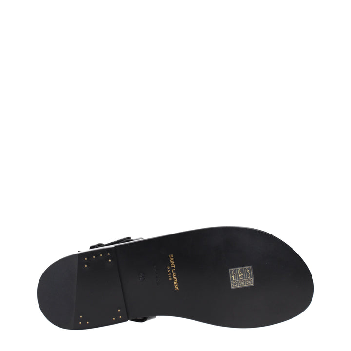 Saint Laurent Sandali Cassandre  Uomo Pelle Nero