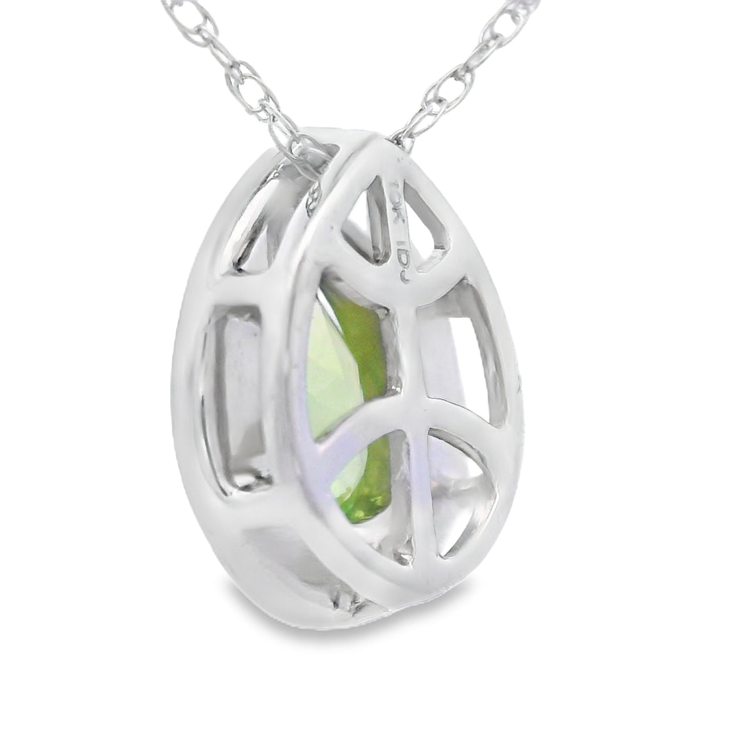 .47ct Peridot Diamond Fashion Pendants 10KT White Gold