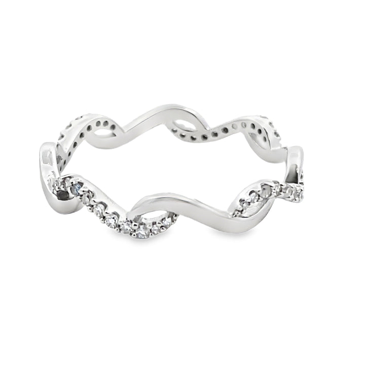 .17ct Diamond Wedding Band Ring 14KT White Gold