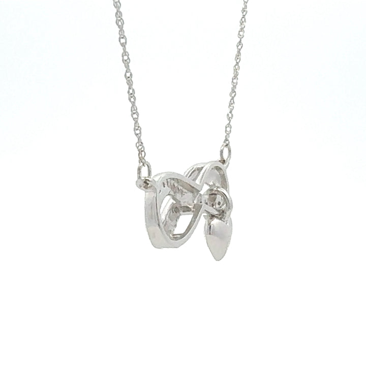 .04ct Diamond Cross Religious Pendant Sterling Silver