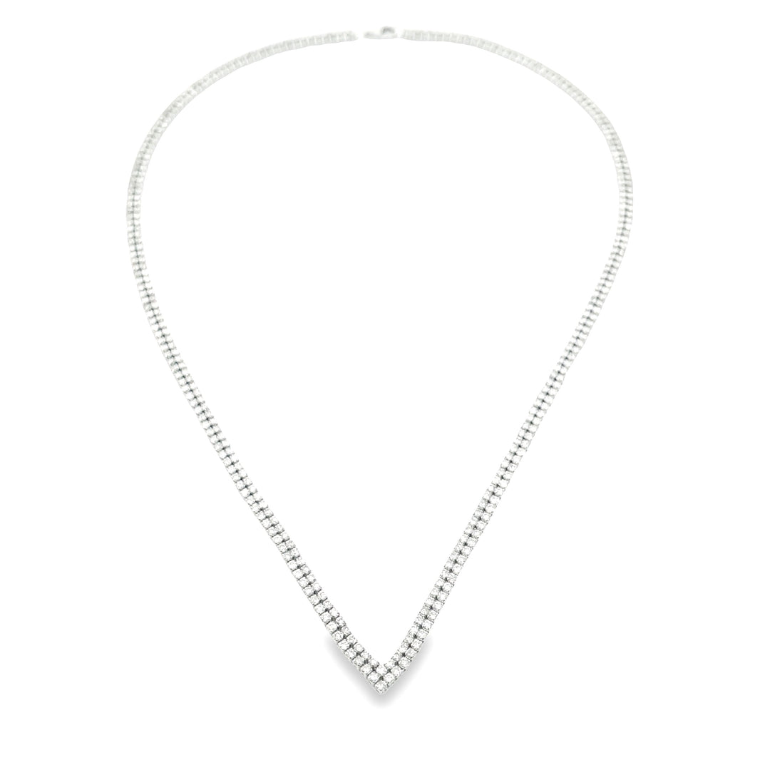 7.00ct Diamond Tennis Necklace 14KT White Gold
