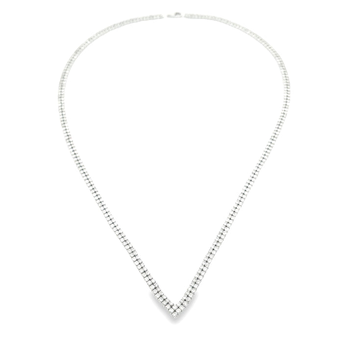 7.00ct Diamond Tennis Necklace 14KT White Gold
