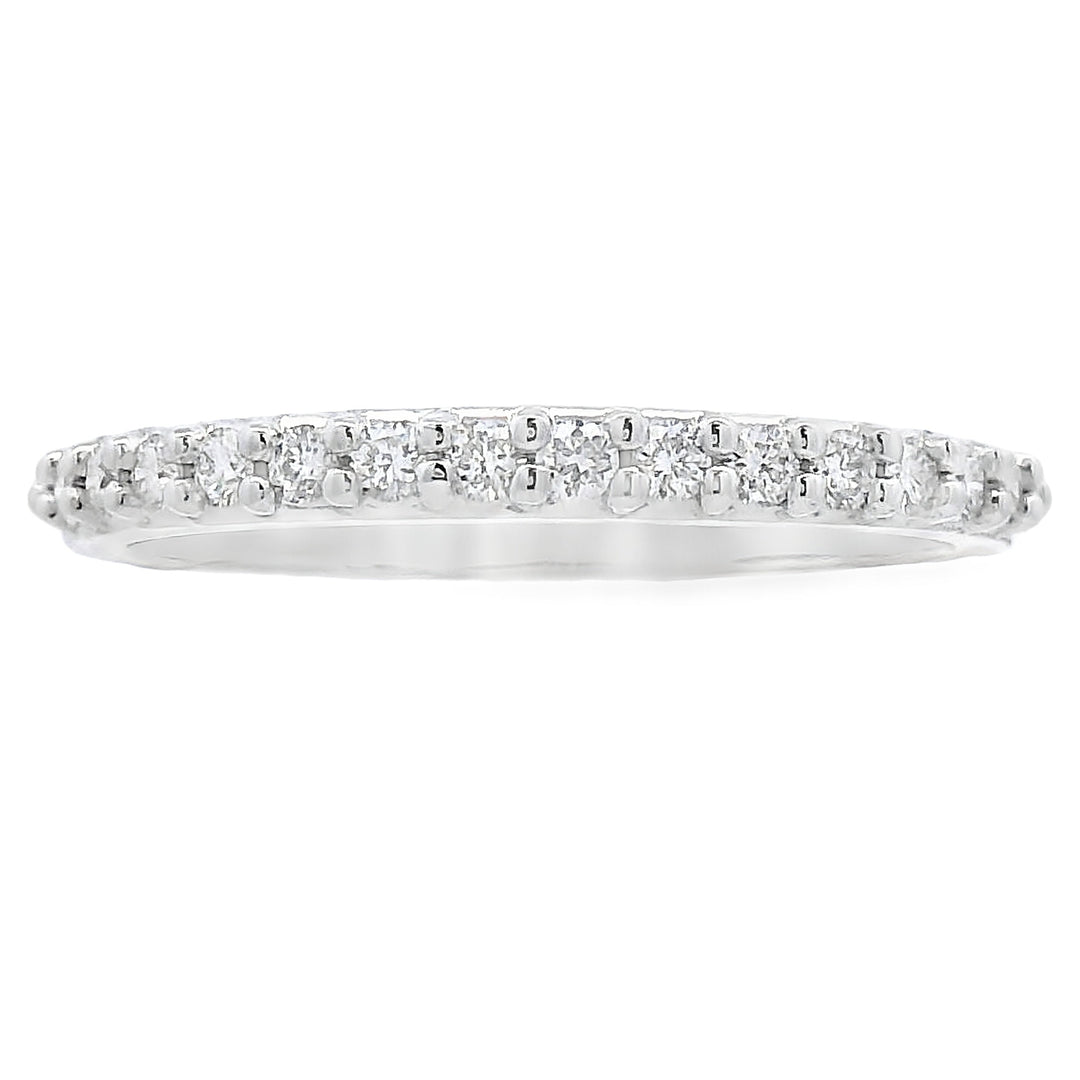 .25ct Diamond Wedding Band Ring 14KT White Gold