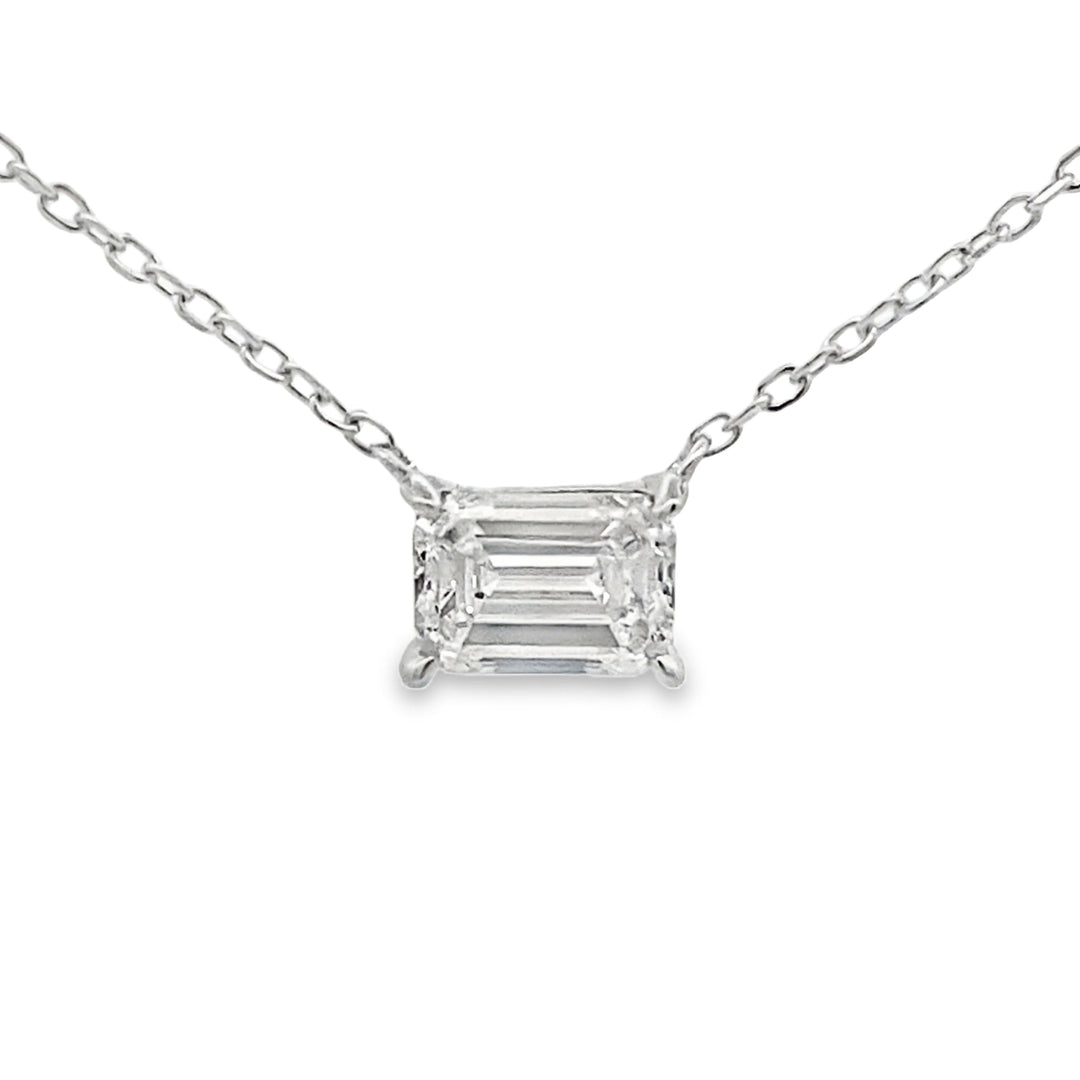1.00ct Lab Grown Diamond Pendant Sterling Silver