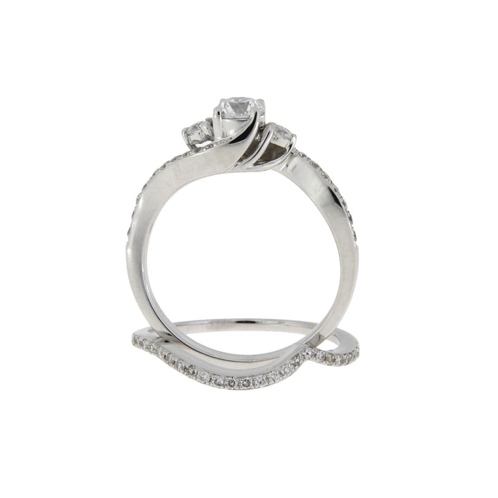 .70ct Diamond Engagement Ring Set 14KT White Gold