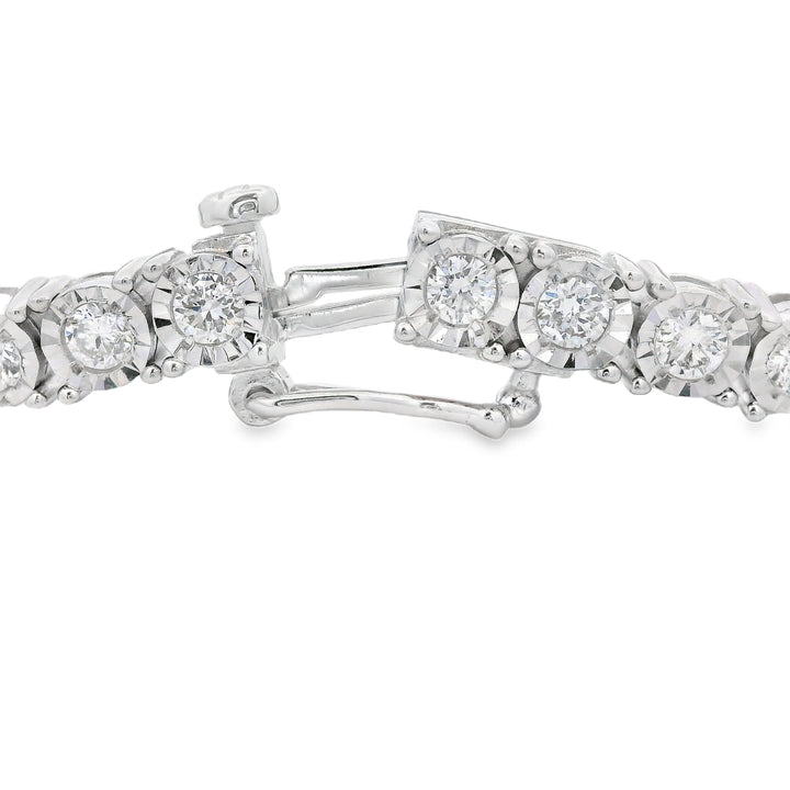 Lab Grown Diamond Tennis Bracelet Sterling Silver