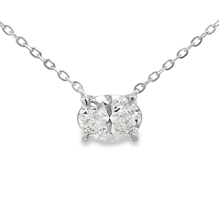 1.00ct Lab Grown Diamond Pendant Sterling Silver