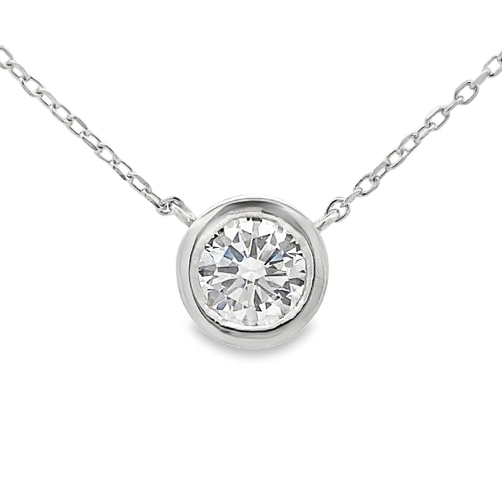 1.00ct Lab Grown Diamond Pendant Sterling Silver