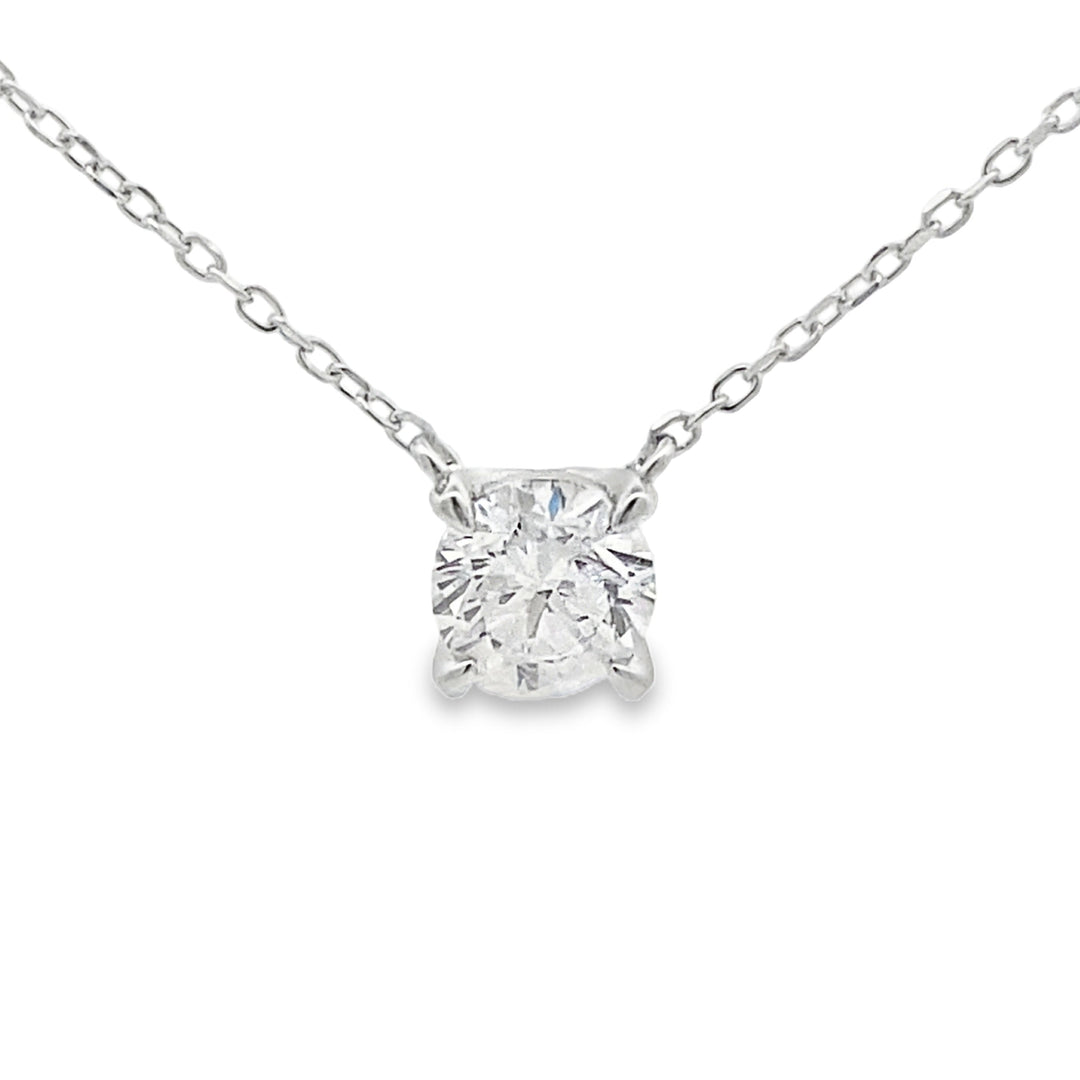 1.00ct Lab Grown Diamond Pendant Sterling Silver