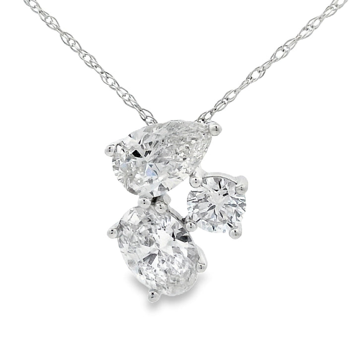 Lab Grown Diamond Fashion Pendants 14KT White Gold