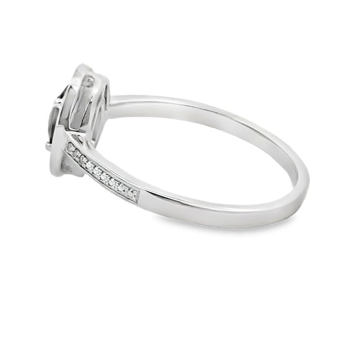 .42ct Quartz Diamond Ring 10KT White Gold