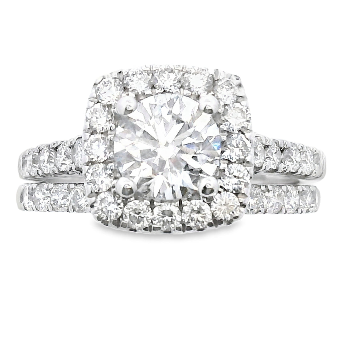 Lab Grown Diamond Engagement Ring Set 10KT White Gold