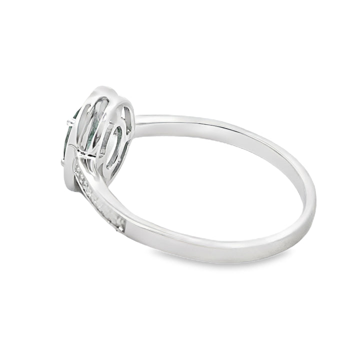 .49ct Emerald Diamond Ring 10KT White Gold