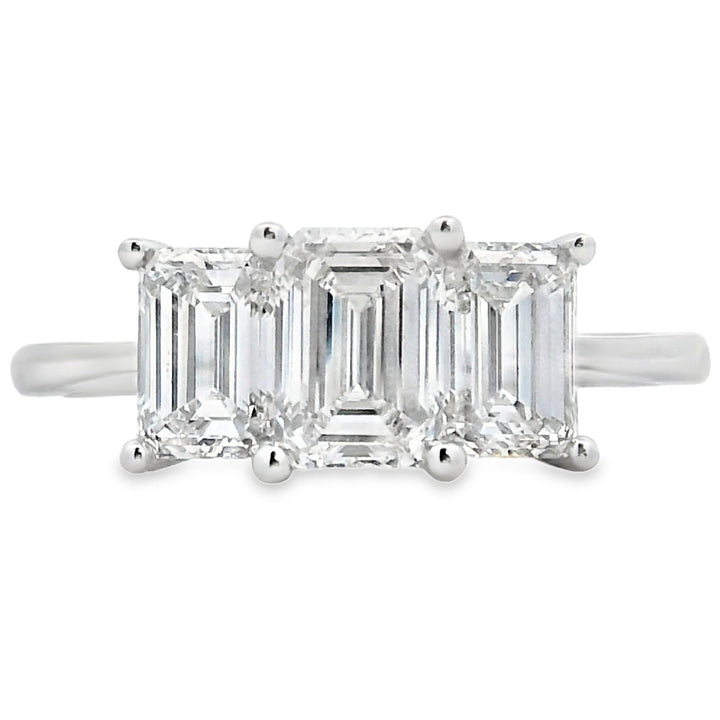 2.00ct Lab Grown Diamond 3 Stone Ring 14KT White Gold