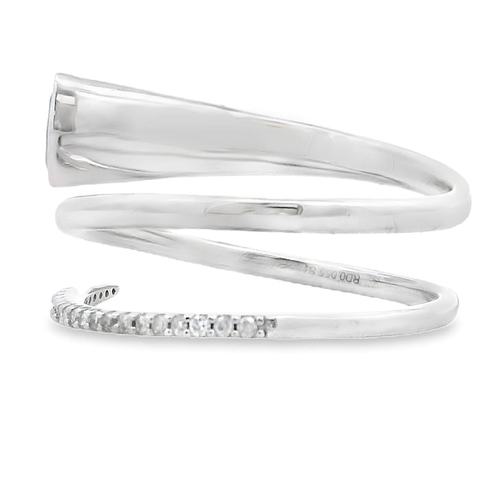 .78ct Sapphire Diamond Ring 14KT White Gold
