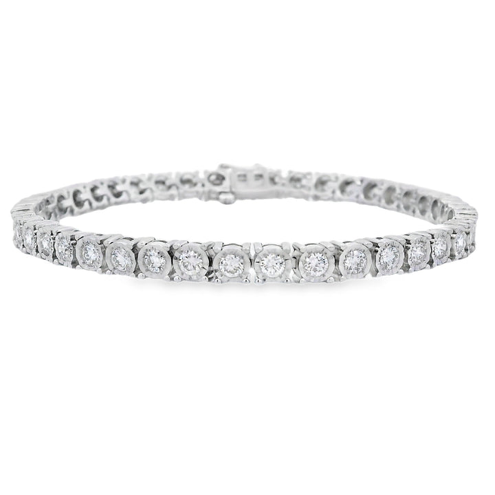 Lab Grown Diamond Tennis Bracelet Sterling Silver