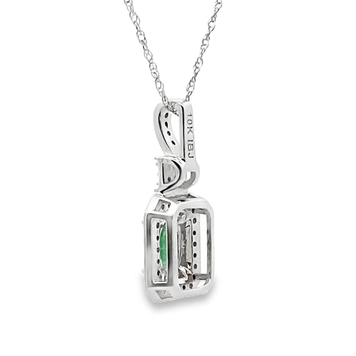 .57ct Emerald Diamond Fashion Pendants 10KT White Gold
