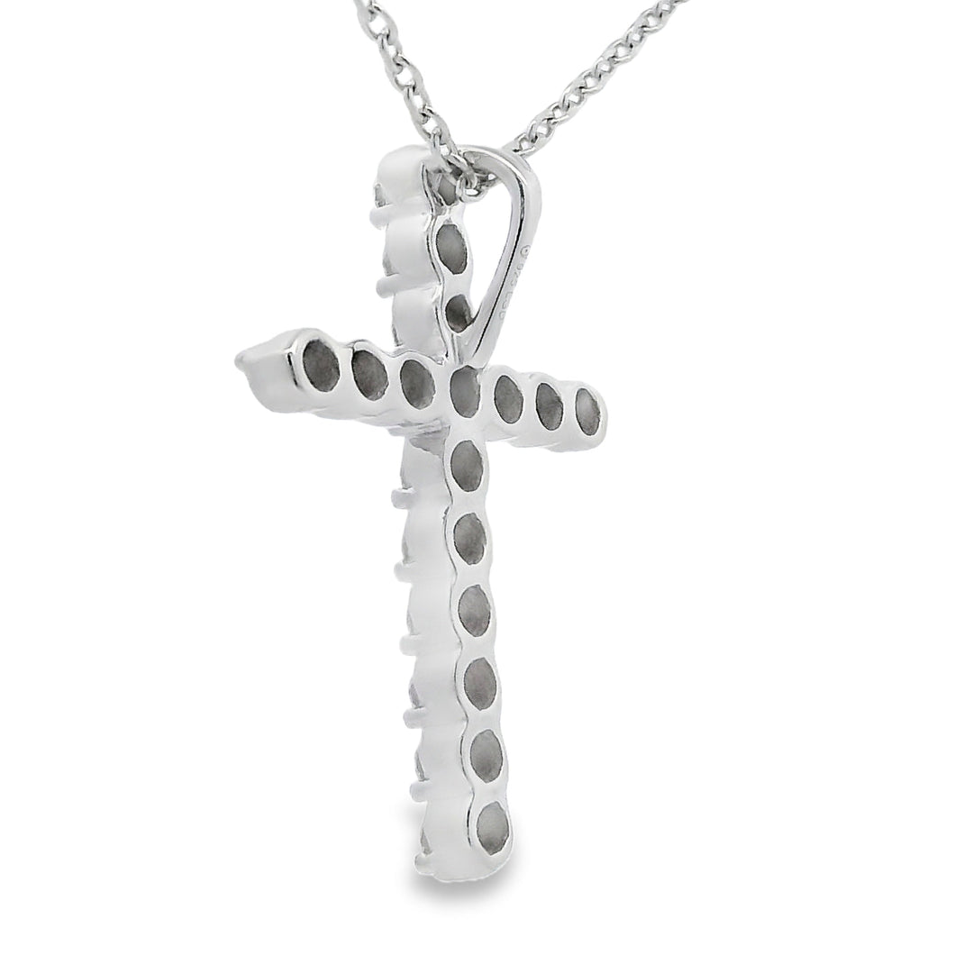 .50ct Cross Religious Pendant Sterling Silver