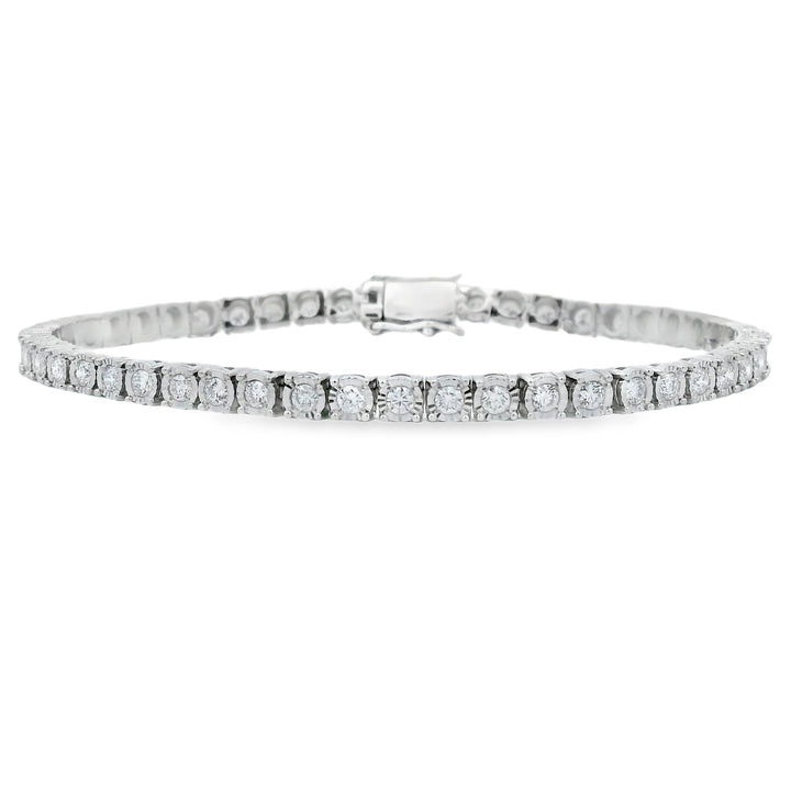 Lab Grown Diamond Tennis Bracelet Sterling Silver