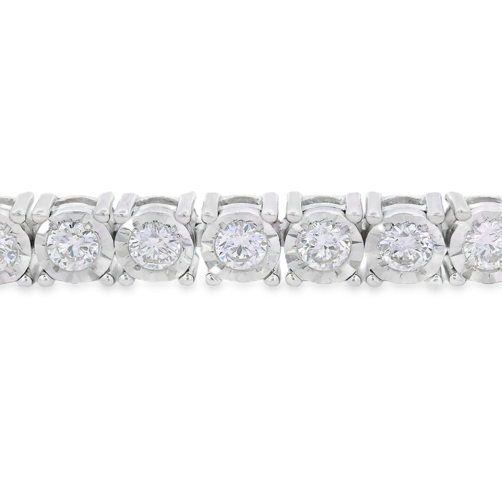 Lab Grown Diamond Tennis Bracelet Sterling Silver