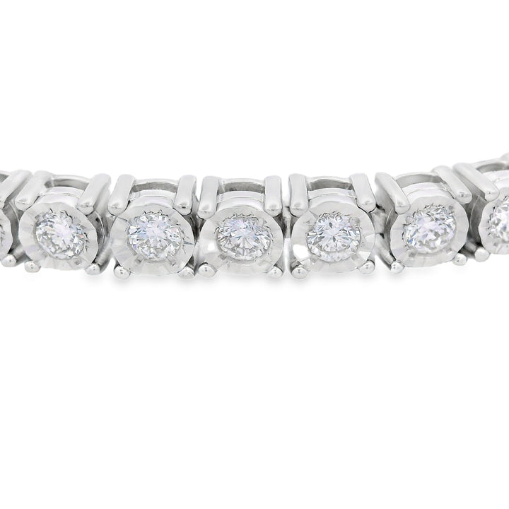 Lab Grown Diamond Tennis Bracelet Sterling Silver