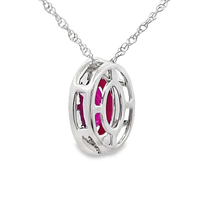 .63ct Ruby Diamond Fashion Pendants 10KT White Gold