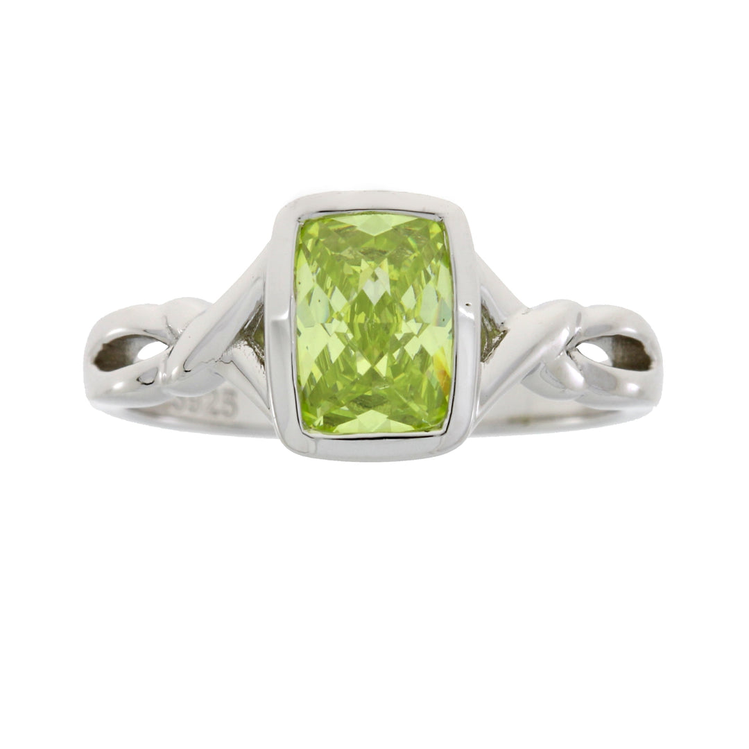 Natural Cubic Zirconium Ring Sterling Silver