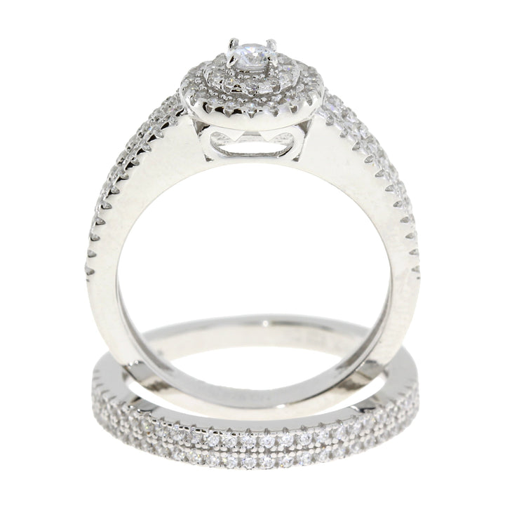 Cubic Zirconia CZ SS Bridal Sterling Silver