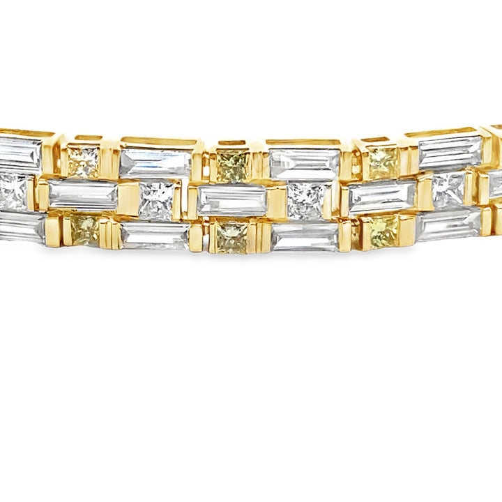 Lab Grown Diamond Tennis Bracelet 14KT Yellow Gold