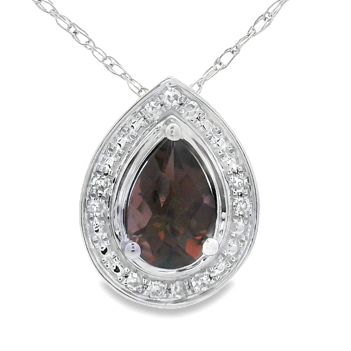 .39ct Quartz Diamond Fashion Pendants 10KT White Gold