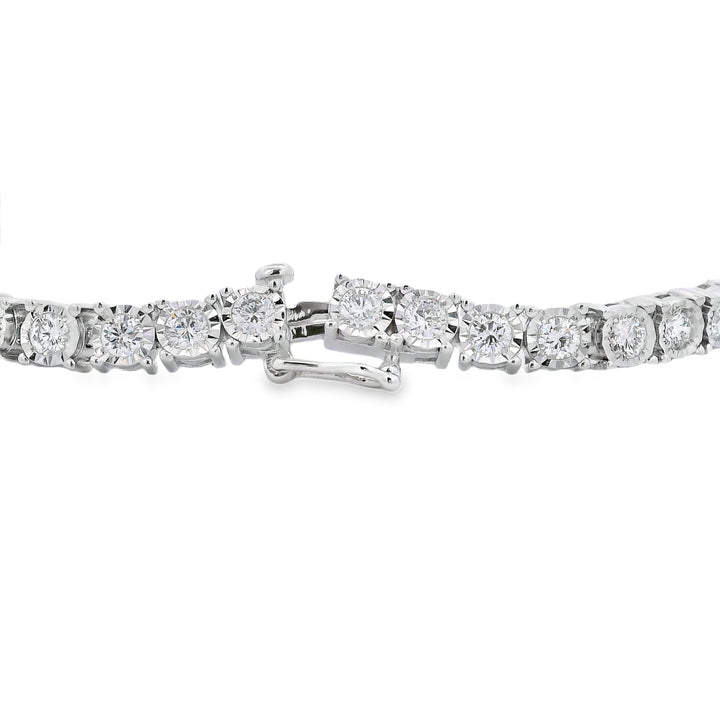 Lab Grown Diamond Tennis Bracelet Sterling Silver