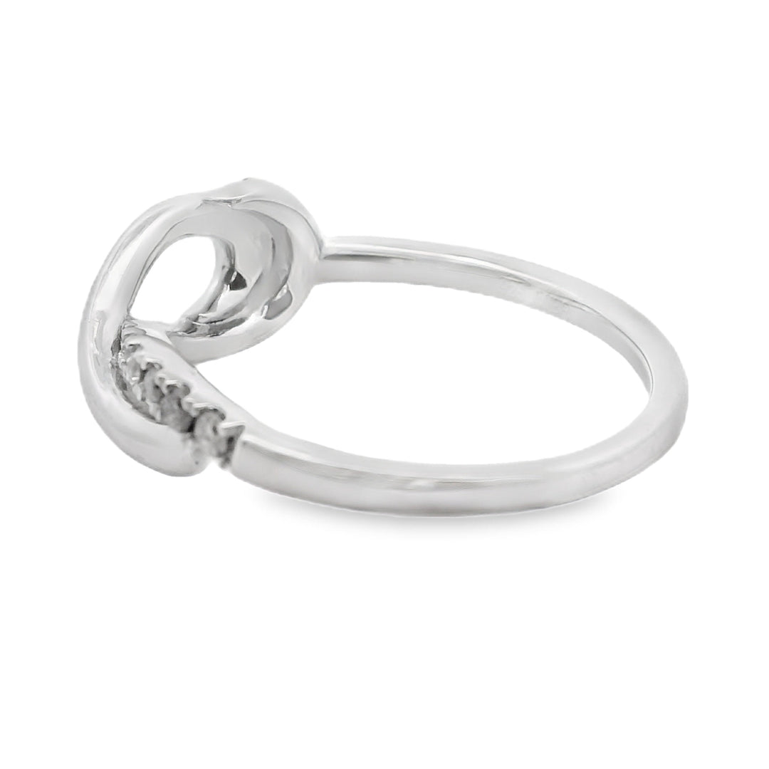Natural .21ct Diamond Ring Sterling Silver
