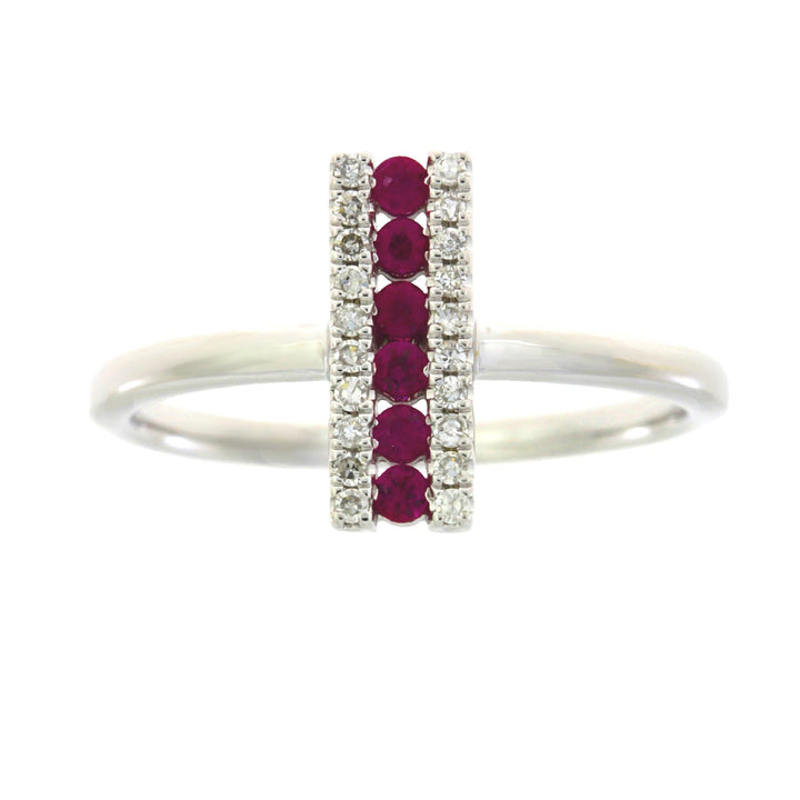 .30ct Ruby Diamond Ring 14KT White Gold